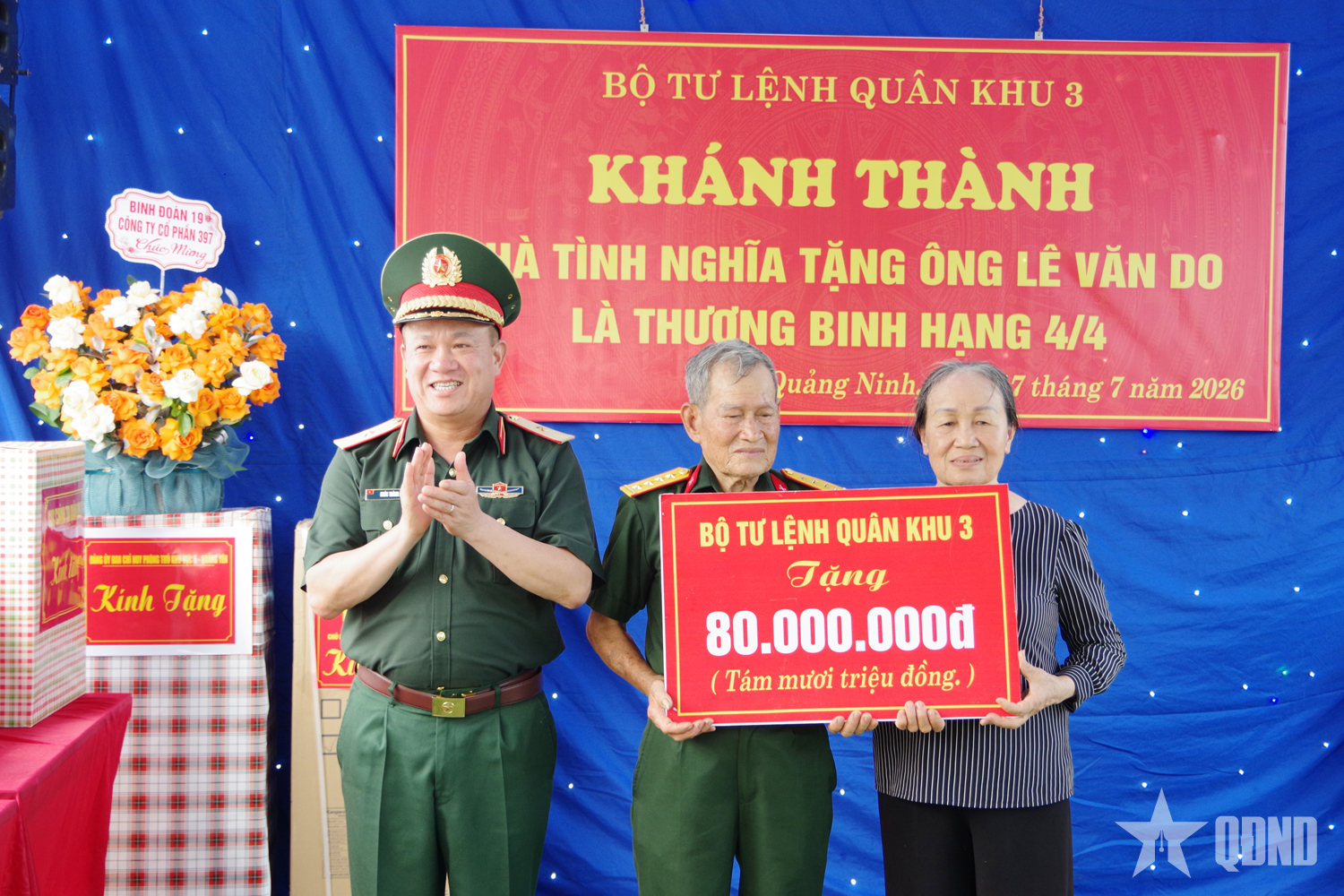 Bộ tư lệnh Quân khu 3 khánh thành Nhà tình nghĩa tặng thương binh Lê Văn Do

